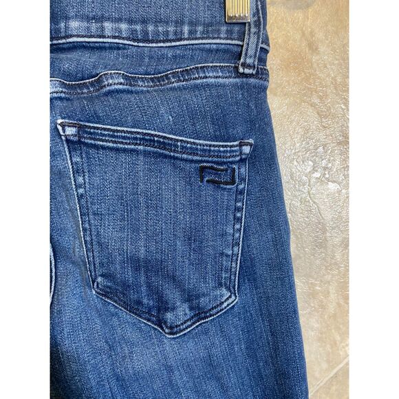 AYR The Chiller Skinny Jeans Women's 25 Skinny Stretch‎ Mid‑Rise Blue Denim Dark - Picture 8 of 13